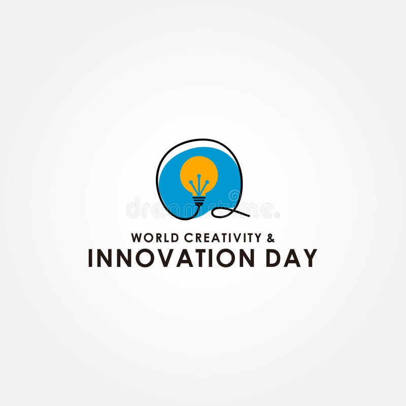 Illustration av kreativitet och innovationsdagars vektordesign för firande
