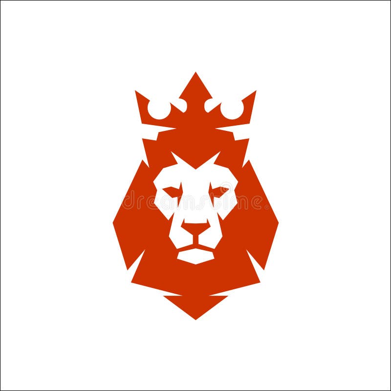 Illustration av vektor Logotyp för lejonhuvud med krona Koncept för lyssnartecken vektor illustrationer Illustration av vektor Logotyp för lejonhuvud med krona Koncept för lyssnartecken vektor illustrationer