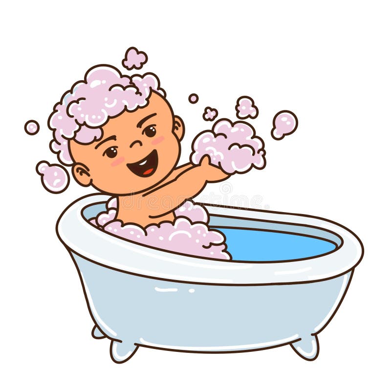 Baby in bubble bath stock photo. Image of babies, month - 5638314