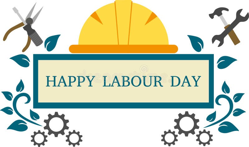 Happy Labour Day Vector Label Stock Vector - Illustration of ...