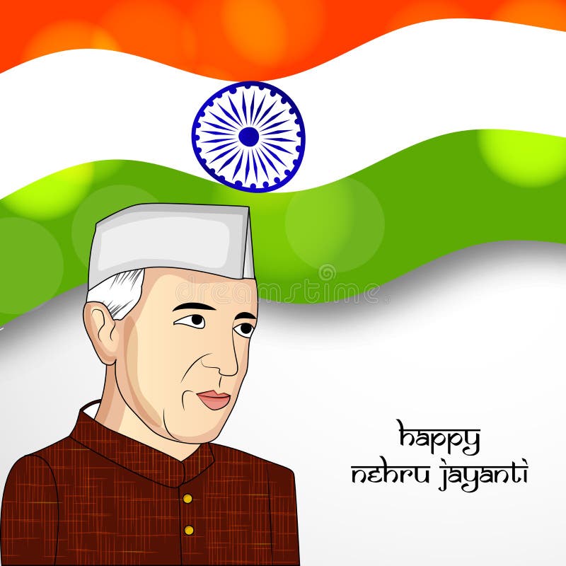 How to Draw Pandit Jawaharlal Nehru / Childrens Day Greeting Step by step  Drawing - YouTube