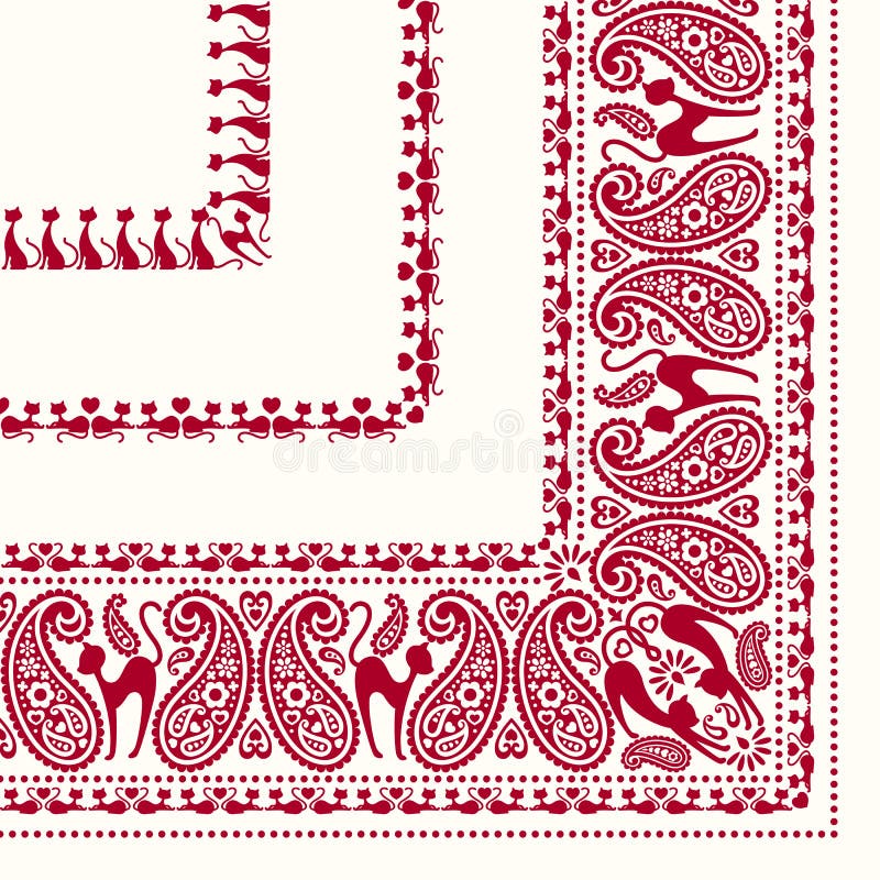 Bandana design of the cat, stock illustration. Illustration of design