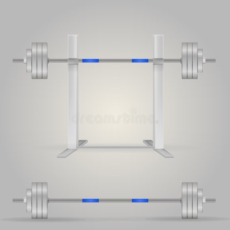 Blue Barbells For Training Lifestyle Stock Illustration Illustration