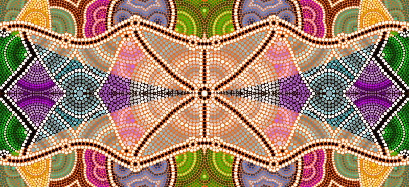 A illustration based on aboriginal style of dot painting depicting departure royalty free stock images A illustration based on aboriginal style of dot painting depicting departure royalty free stock images