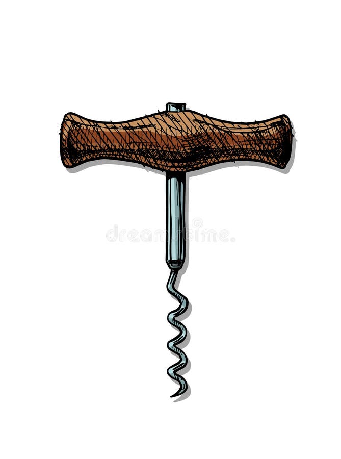 Illustration of Basic Corkscrew Stock Vector Illustration of doodle