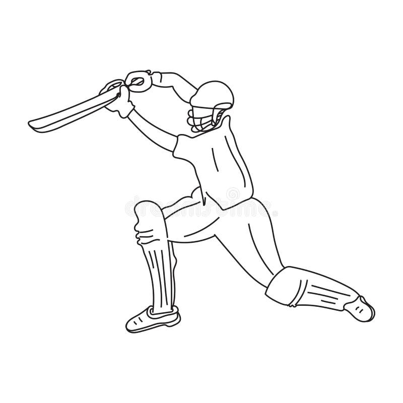 Cricket player drawing, sport vintage | Free PSD - rawpixel