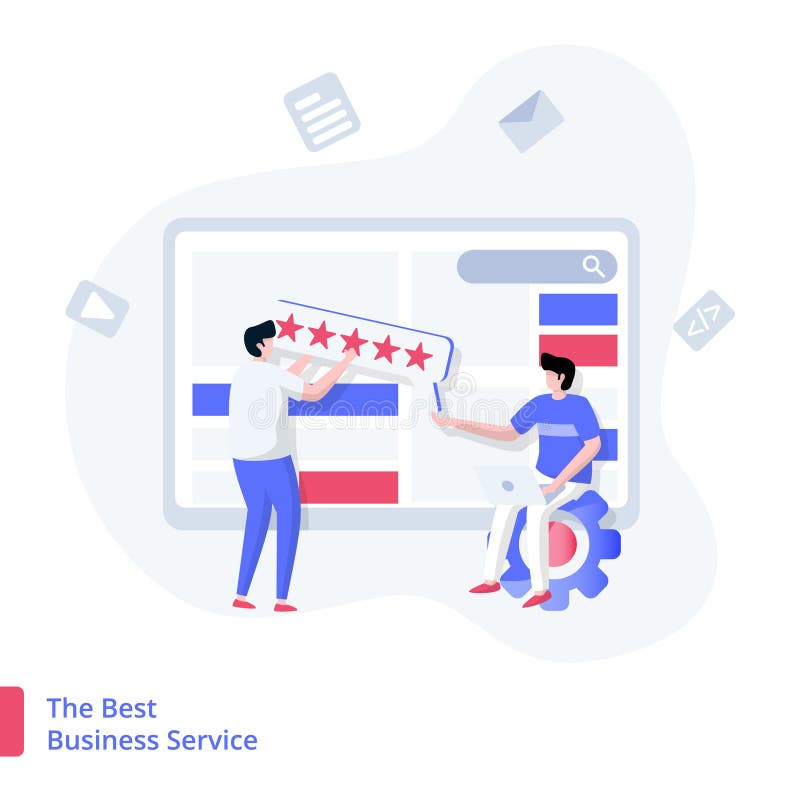 Illustration The Best Business Service