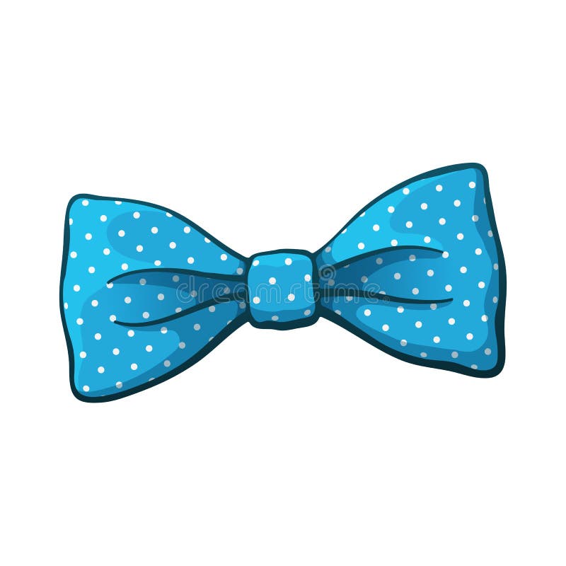 Illustration of Blue Bow Tie with Print a Polka Dots Stock Vector ...