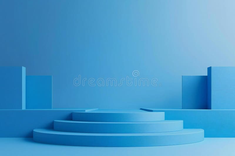 Blue gradient background, flat, empty space for product display presentation design and business concept with copy spacl , wi vector illustration