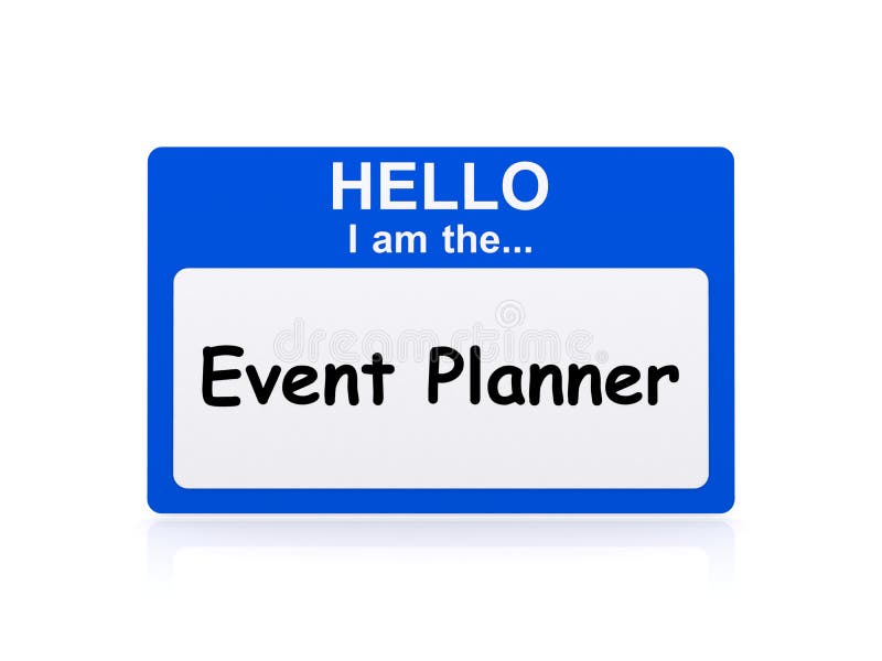 Hello I am the Event Planner vector illustration
