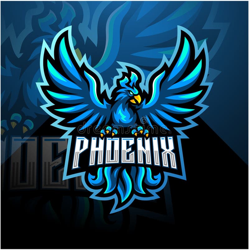 Blue Phoenix Logos Clipart Black And White Download - Phoenix
