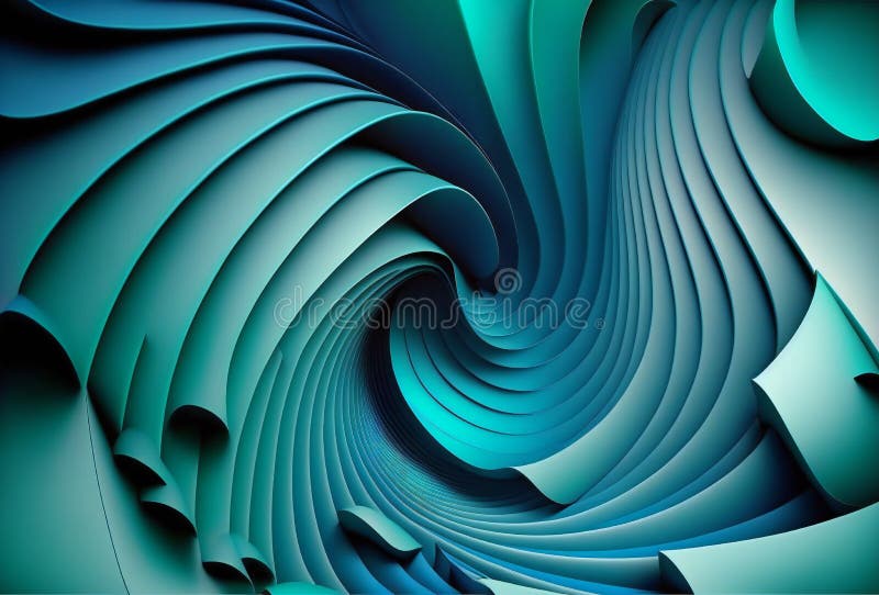 Blue and Turquoise Abstract Background, Creative Digital Illustration