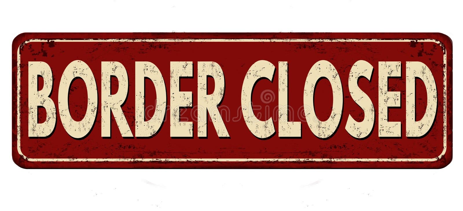 USA border is closed stock illustration. Illustration of reject 152927597