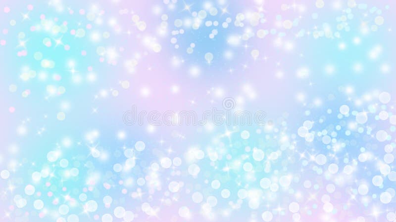 Bright Lights, Bokeh and Glittering Sparkles in Pastel Colorful Background royalty free illustration