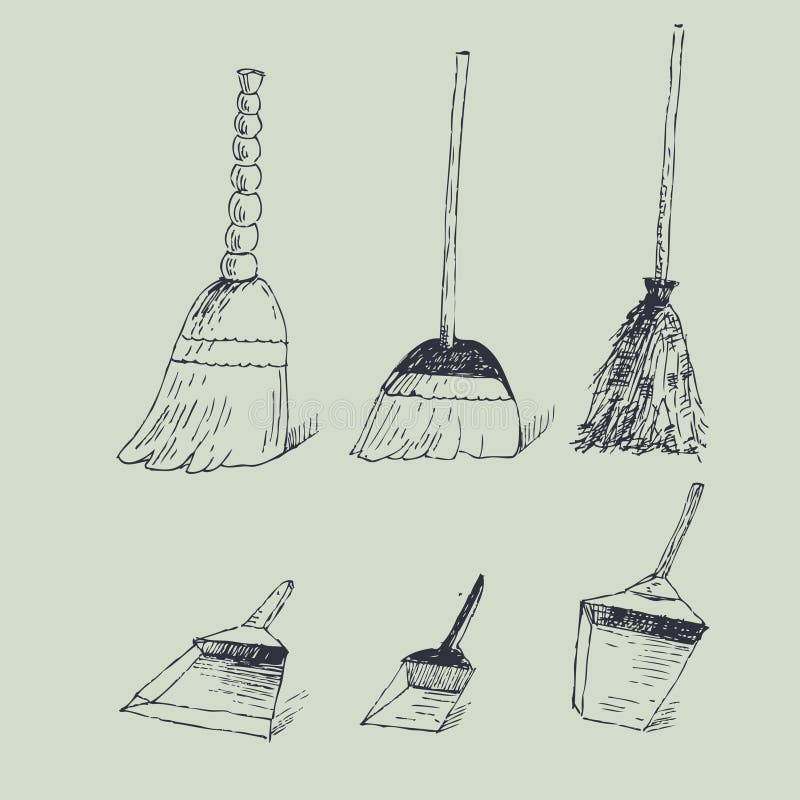 Brooms Mop Stock Illustrations 141 Brooms Mop Stock Illustrations