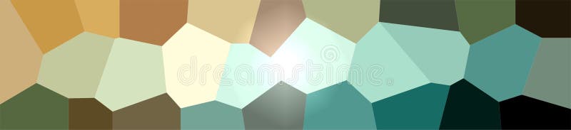 Illustration of brown and blue giant hexagon banner background. royalty free illustration