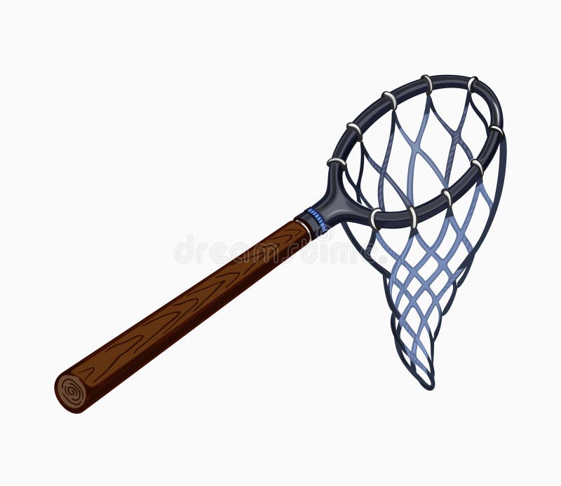 Illustration of butterfly net with handle
