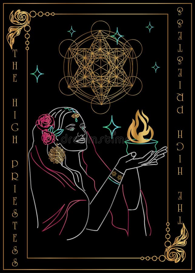 Amazon.com: The High Priestess Tarot Card by Brigid Ashwood Luminous Tarot Deck Major Arcana Witchy Decor New Age Diversity Cool Wall Decor Art Print Poster 12x18 : Toys & Games