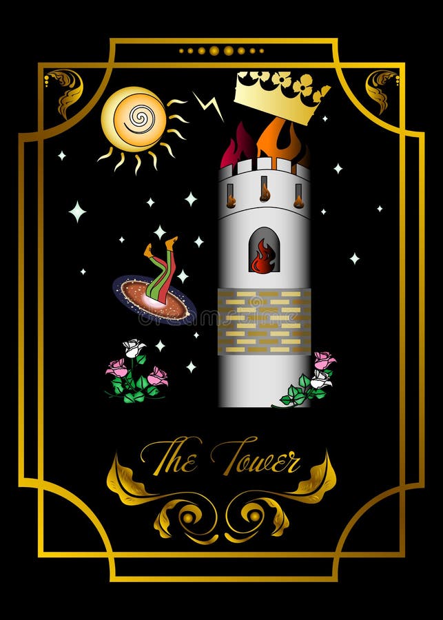 The tower card stock illustration The tower card stock illustration