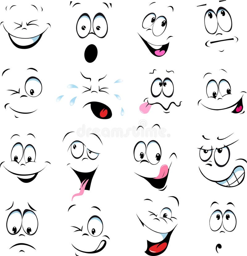 Illustration of cartoon faces