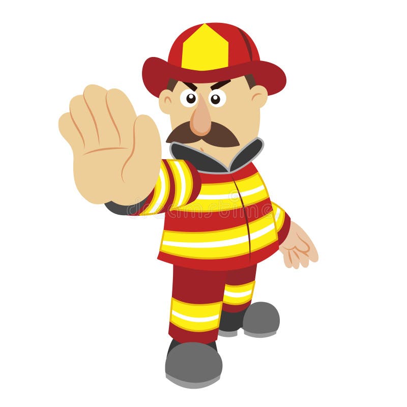 Illustration Of Cartoon Fireman Vector Stock Vector