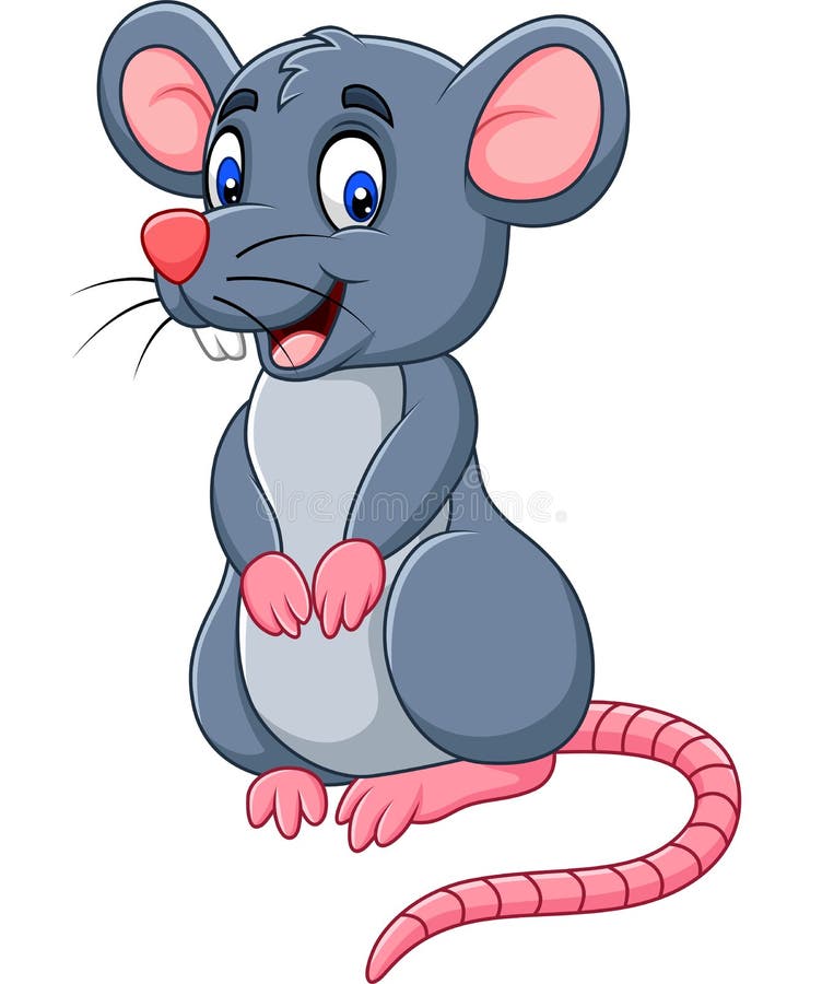 Cartoon happy mouse stock vector. Illustration of cute - 136771815