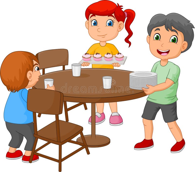 Kids Setting The Table