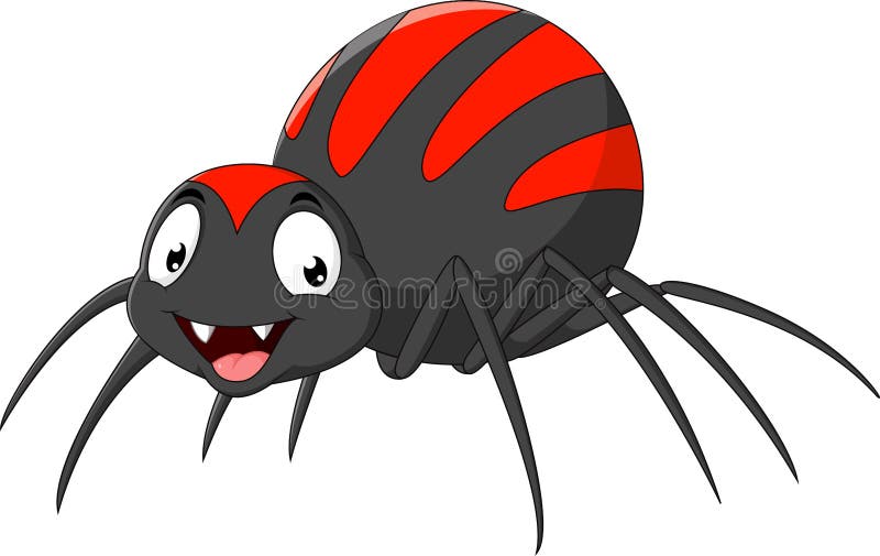 Cartoon spider on white background vector illustration Cartoon spider on white background vector illustration