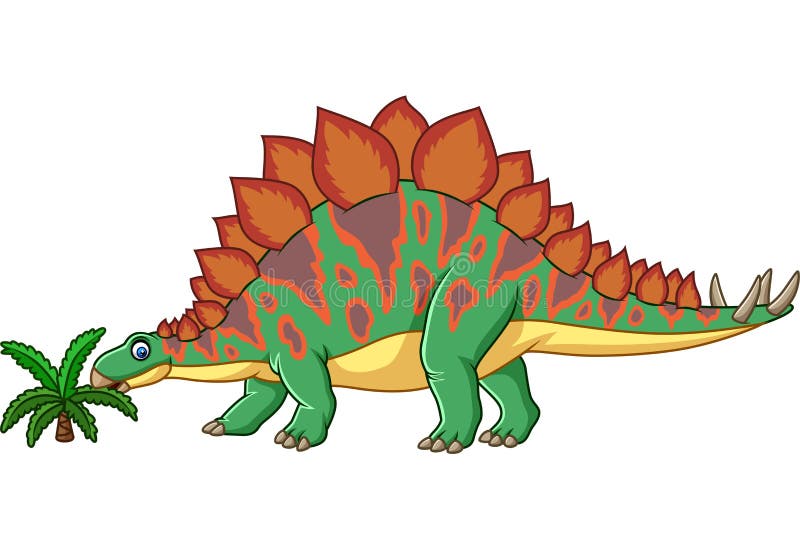 Cute stegosaurus cartoon stock vector. Illustration of extinct - 30568108