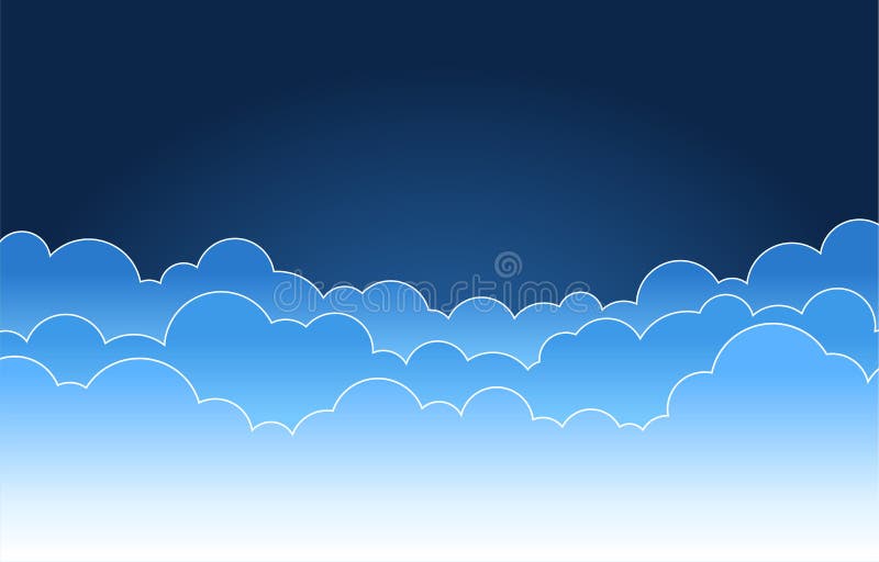 Illustration Cartoon Style with Clouds and Blue Gradient Night Sky . Stock Vector - Illustration of collection, clouds: 183258354 Illustration Cartoon Style with Clouds and Blue Gradient Night Sky . Stock Vector - Illustration of collection, clouds: 183258354