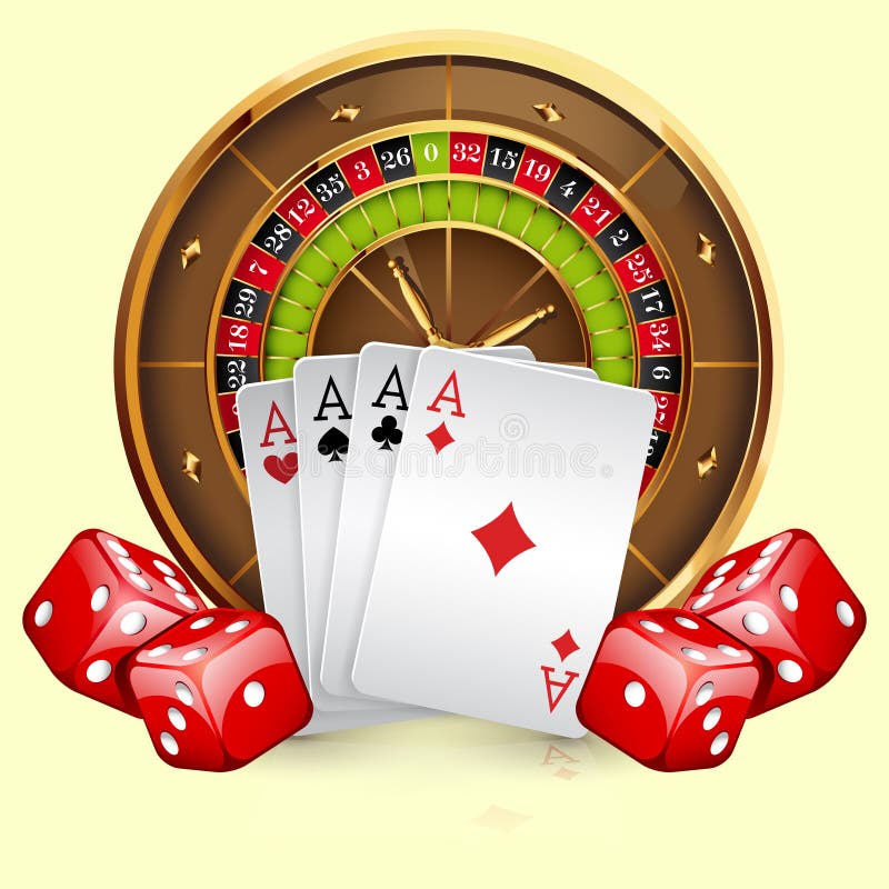 Illustration of casino roulette wheel royalty free illustration