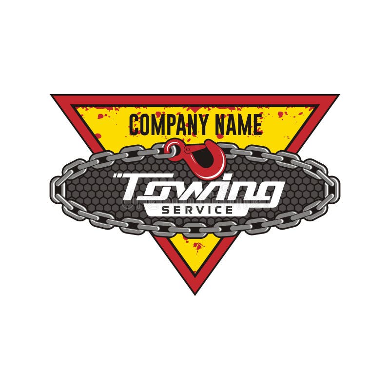 Tow Hook Vector Logo for Towing Service Company Stock Vector