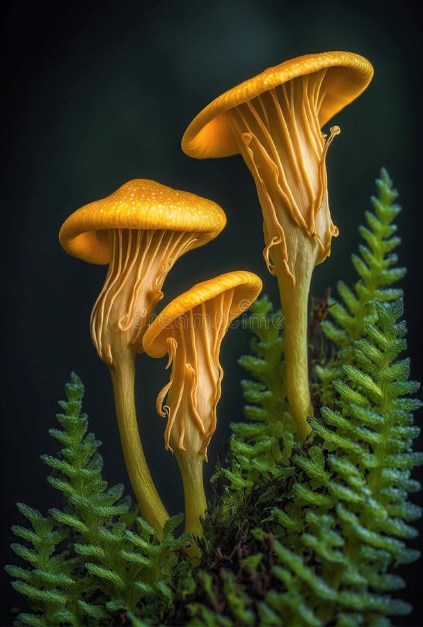 Illustration ,chanterelle Mushroom, Picture by AI Stock Illustration