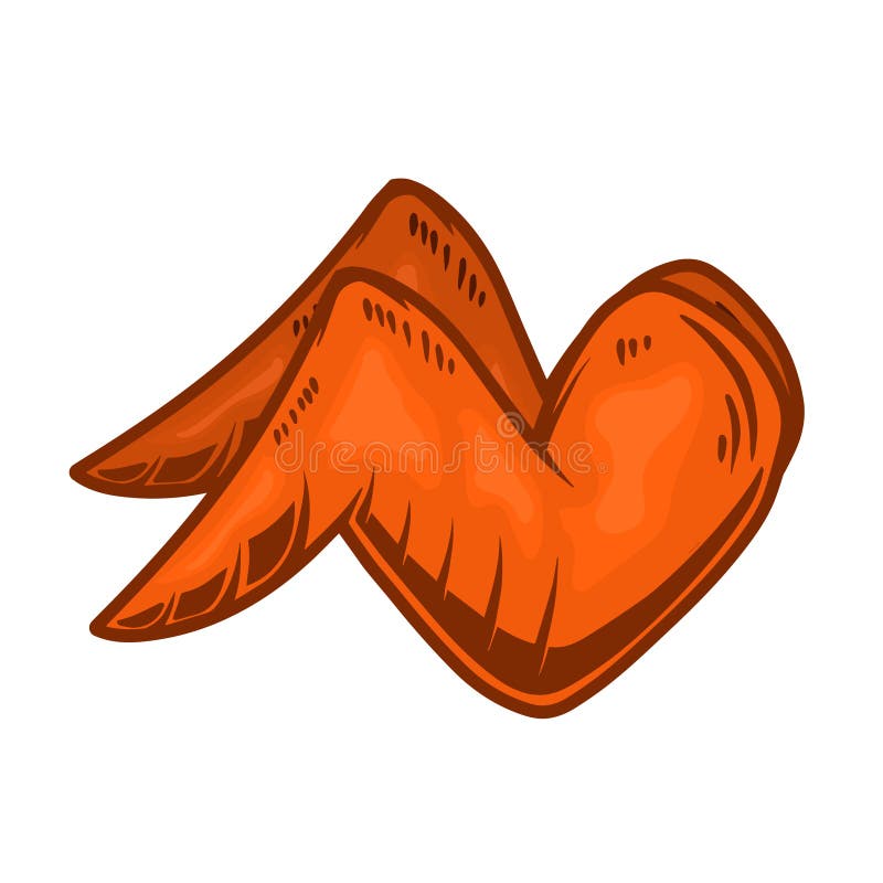 Illustration of Chicken Wings Isolated on White Background. Design ...