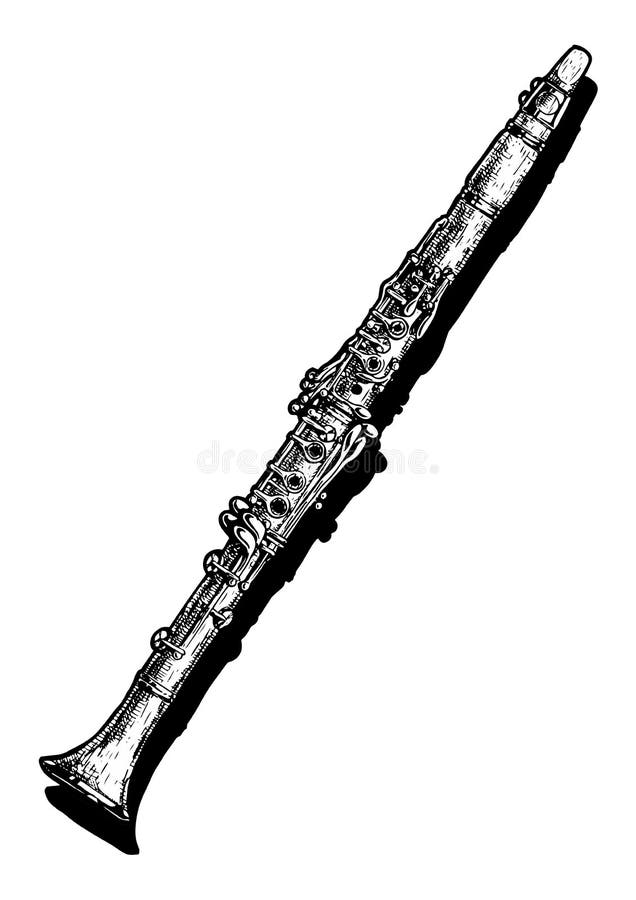 Illustration of clarinet stock vector. Illustration of ...