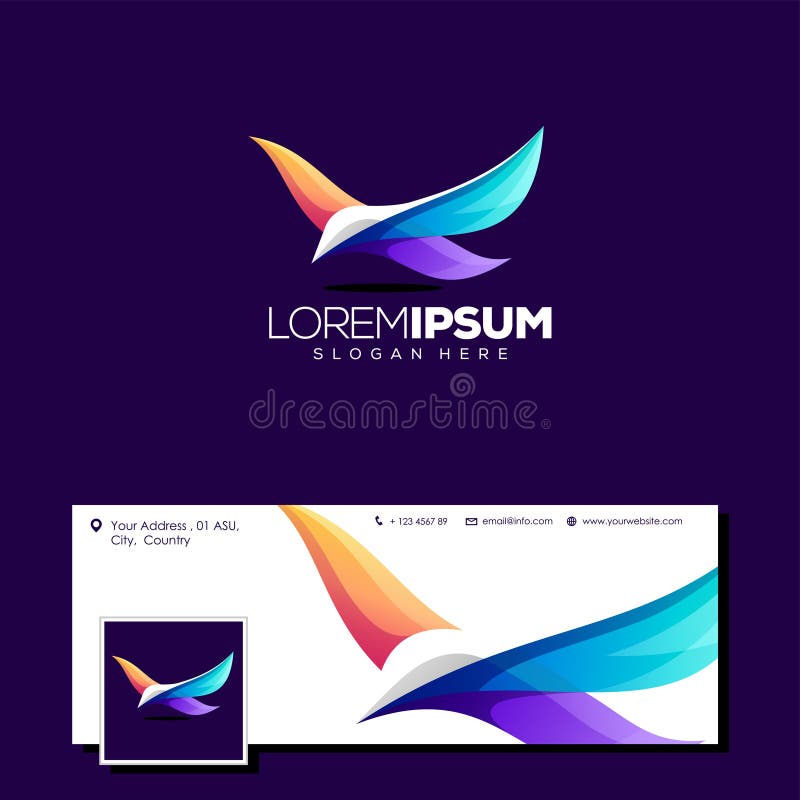 Illustration color?e de vecteur de conception de logo d'oiseau illustration stock Illustration color?e de vecteur de conception de logo d'oiseau illustration stock