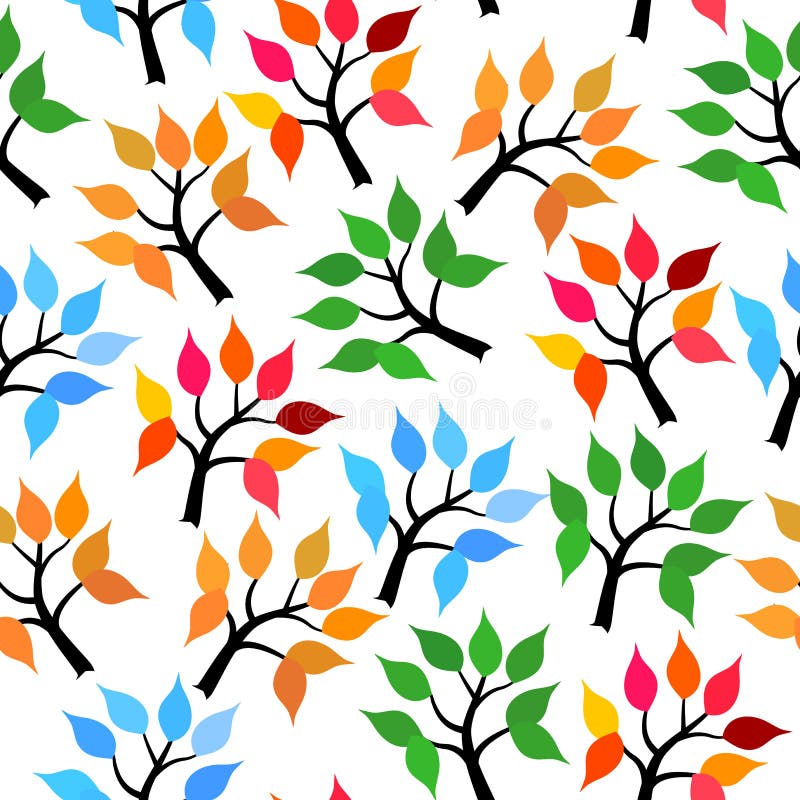 Tree seamless pattern