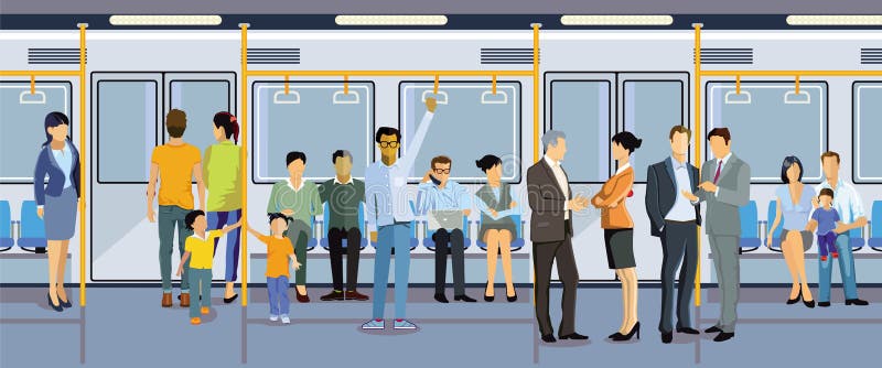 Passengers in subway royalty free stock image Passengers in subway royalty free stock image
