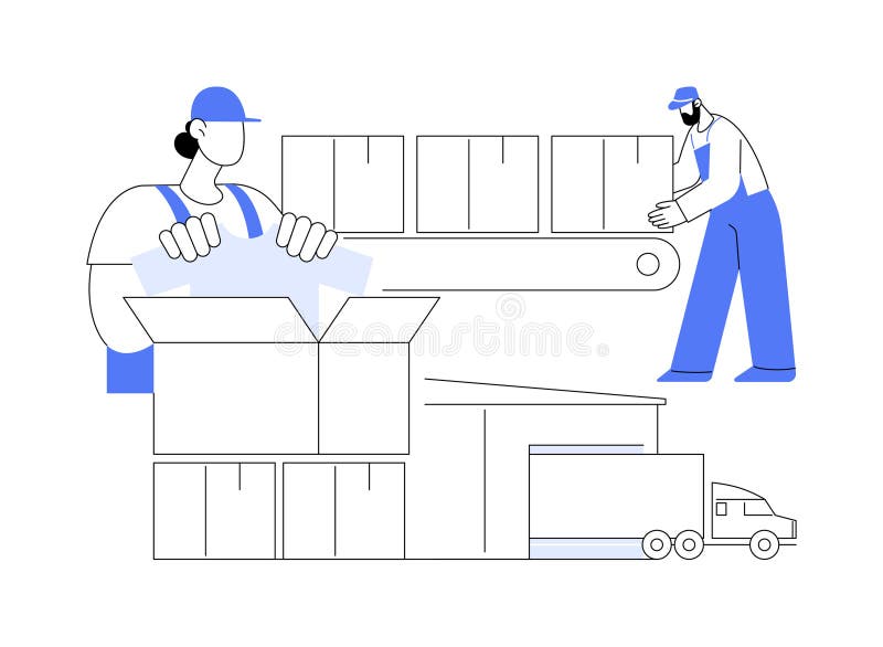 Illustration concept abstrait de l'emballage du vêtement. illustration de vecteur