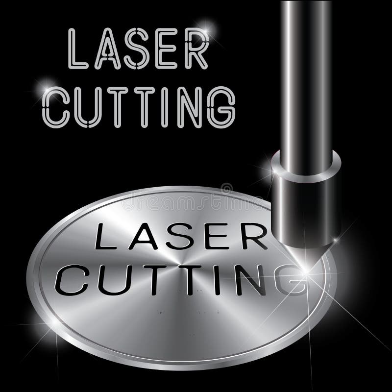 An Illustration Consisting of an Image of a Laser Cutting Nozzle and