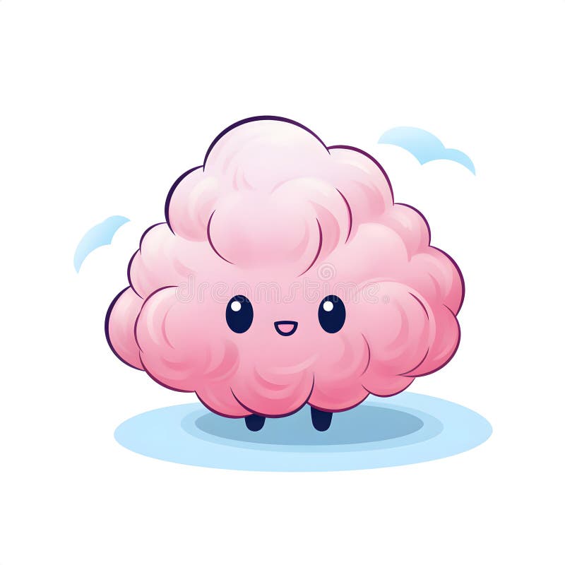 Illustration of a Cotton Candy Character. Stock Illustration