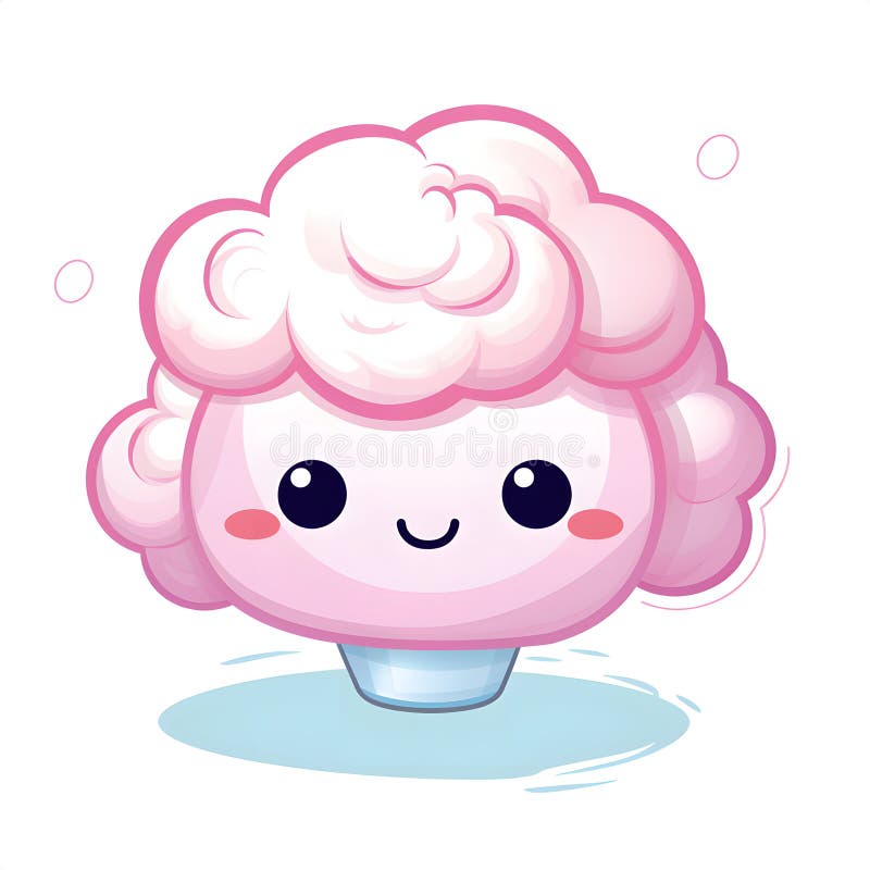 Illustration of a Cotton Candy Character. Stock Illustration