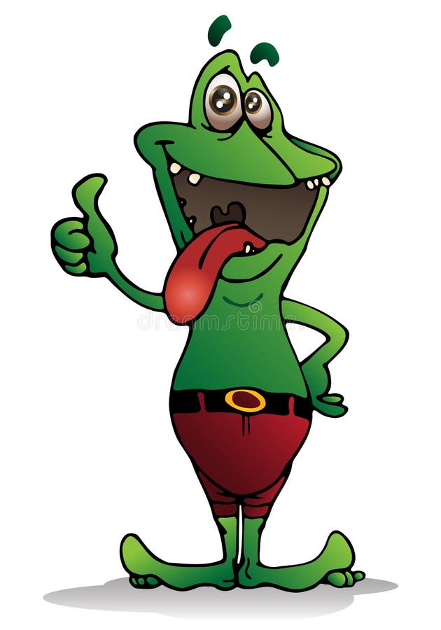 Crazy frog stock illustration. Illustration of green - 30092384