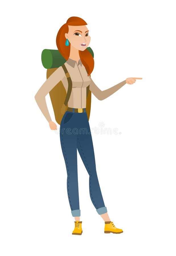 Illustration criarde de vecteur de voyageur furieux illustration libre de droits Illustration criarde de vecteur de voyageur furieux illustration libre de droits