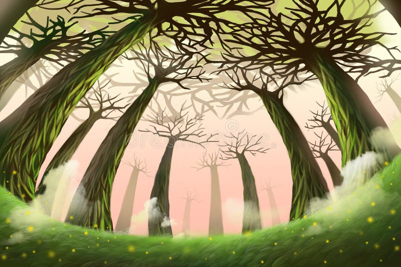 Illustration créative et art innovateur : Forêt de mystère illustration de vecteur Illustration créative et art innovateur : Forêt de mystère illustration de vecteur