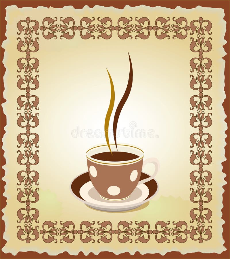 Illustration of Cup of Tea in the Frame Stock Vector Illustration of