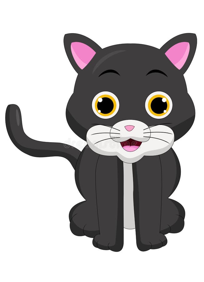 Cute Cat Cartoon stock vector. Illustration of children - 128922505