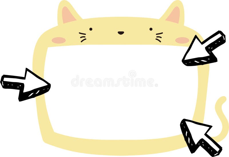 Cute Cat whiteboard stock vector Illustration of copy 193075353