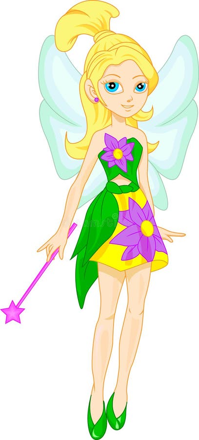 Cute fairy stock vector. Illustration of pixy, vector - 40210475