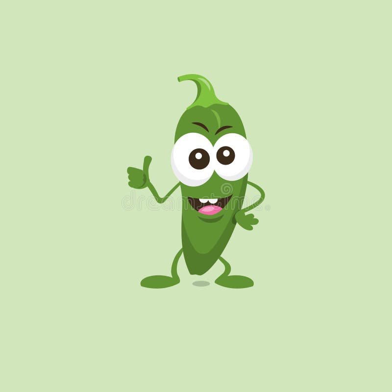 Illustration of Cute Happy Green Jalapeno Mascot Recommends Something with  Big Smile Stock Vector - Illustration of fresh, jalapeno: 117780942